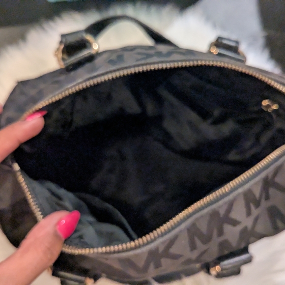 Michael Kors Black Handbag with Gold Accents - Picture 3 of 3